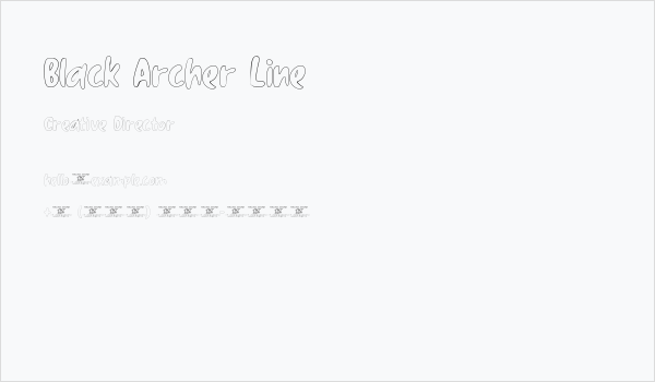 Black Archer Line Business Card