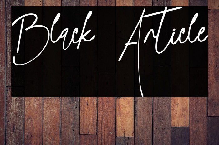 Black Article Example 3