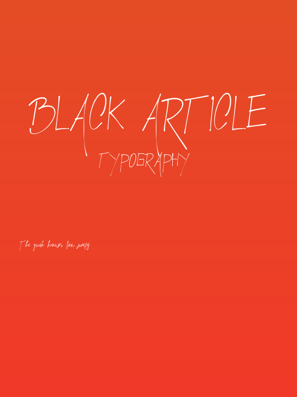 Black Article Poster