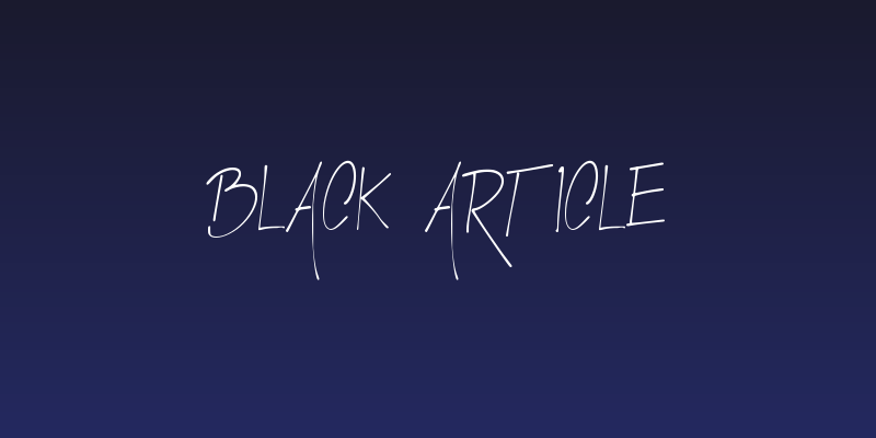 Black Article Social Header