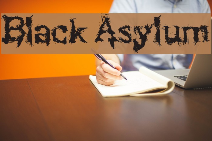 Black Asylum Font examples