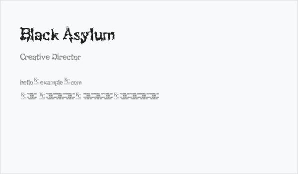 Black Asylum Business Card