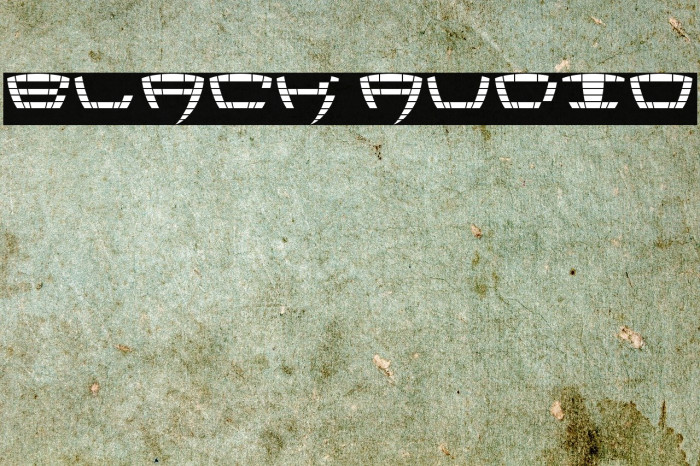 Black Audio Font examples