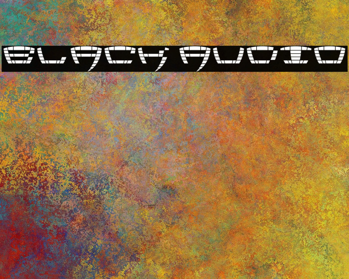 Black Audio Font examples