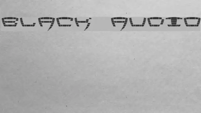 Black Audio Font examples