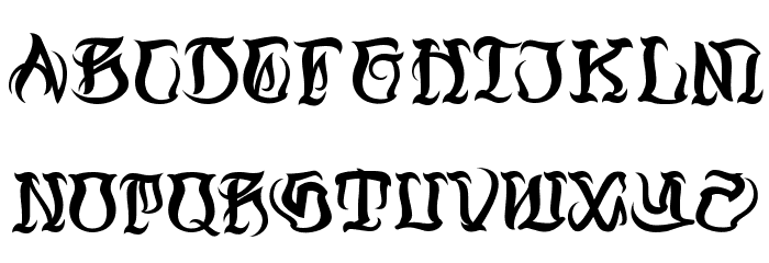 Black Ball Tattoo Personal Use Font LOWERCASE