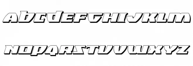 Black Bishop 3D Italic フォント 大文字