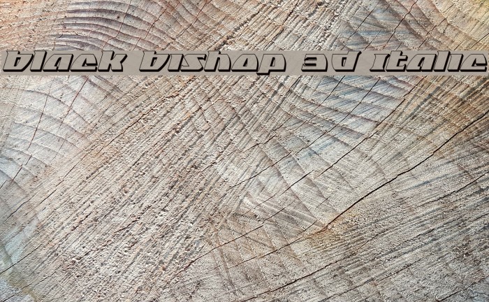 Black Bishop 3D Italic Example 2