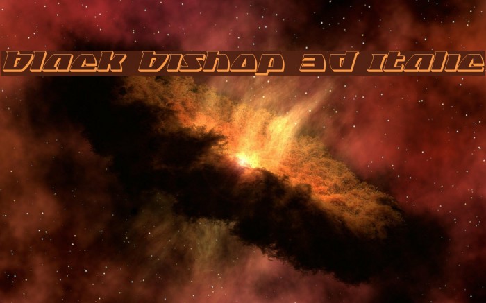 Black Bishop 3D Italic Example 3