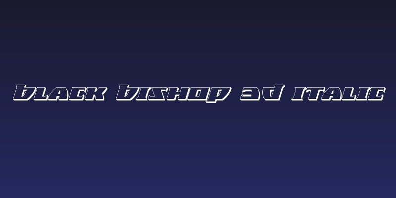 Black Bishop 3D Italic Social Header