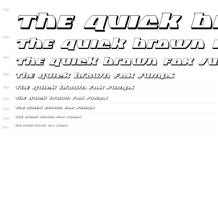 Black Bishop 3D Italic Waterfall