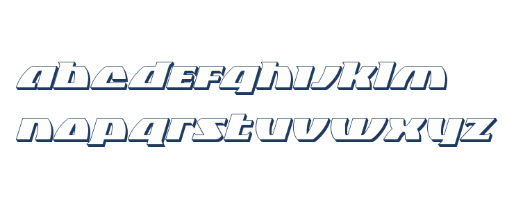 Black Bishop 3D Italic Lowercase