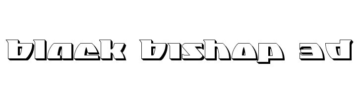 Black Bishop 3D  免费字体下载
