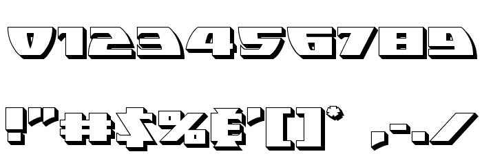 Black Bishop 3D Font OTHER CHARS