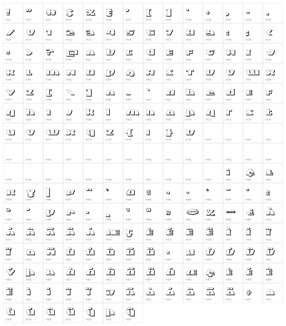 Black Bishop 3D Character Map