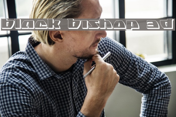 Black Bishop 3D Font examples