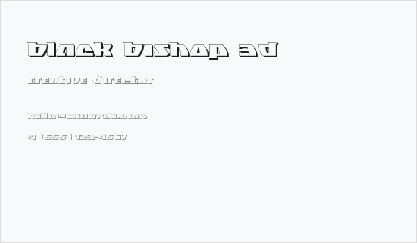 Black Bishop 3D Business Card