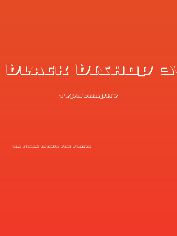 Black Bishop 3D Poster