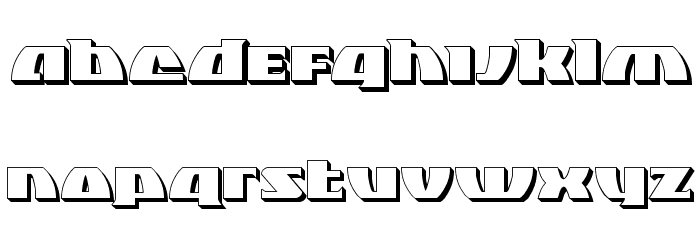 Black Bishop 3D Font LOWERCASE