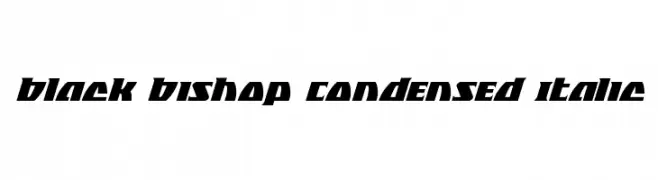 Black Bishop Condensed Italic  font caratteri gratis