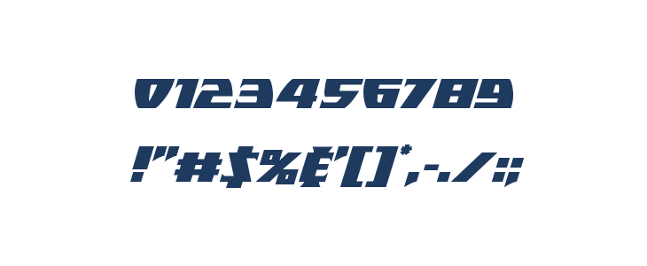 Black Bishop Condensed Italic Other Characters