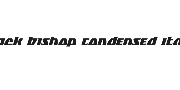 Black Bishop Condensed Italic Logo