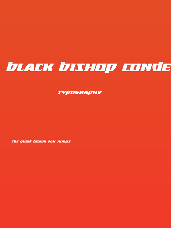 Black Bishop Condensed Italic Poster