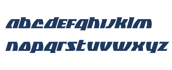 Black Bishop Condensed Italic Lowercase