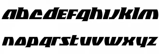 Black Bishop Condensed Italic Fuentes MINÚSCULAS