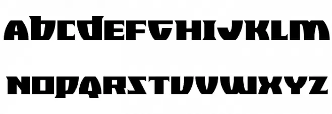 Black Bishop Condensed Caratteri MAIUSCOLE