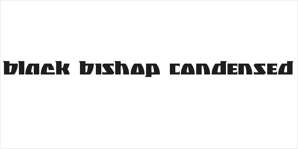 Black Bishop Condensed Logo