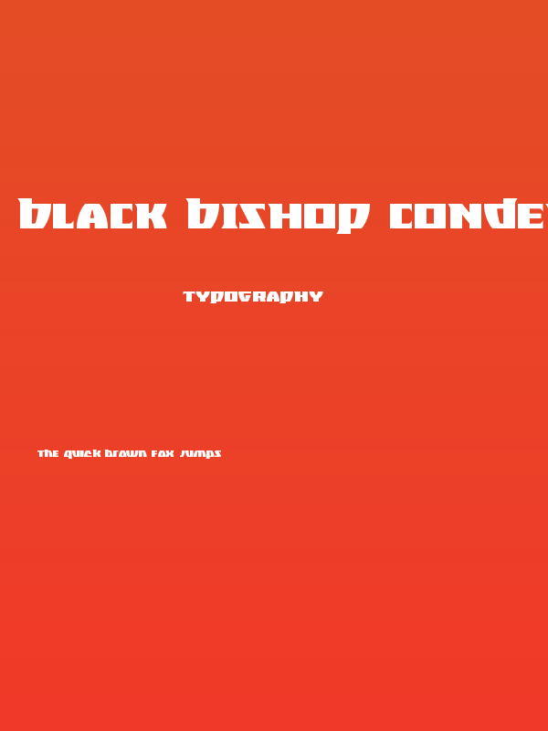 Black Bishop Condensed Poster
