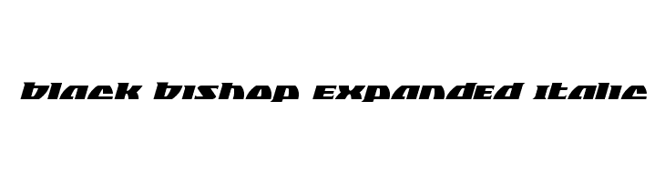 Black Bishop Expanded Italic Font