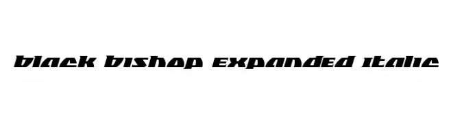 Black Bishop Expanded Italic  Frei Schriftart Herunterladen