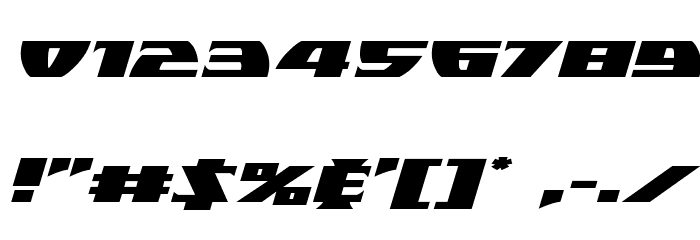 Black Bishop Expanded Italic Font OTHER CHARS