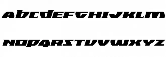 Black Bishop Expanded Italic Polices MAJUSCULES