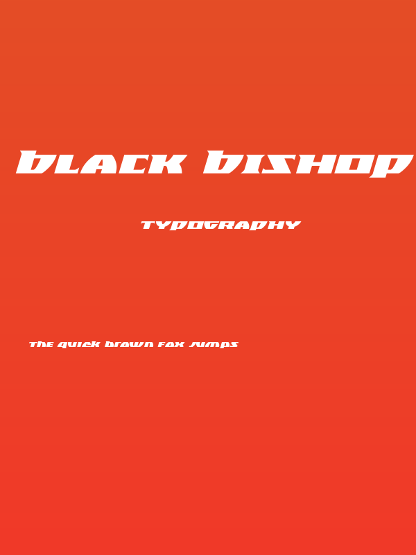 Black Bishop Expanded Italic Poster
