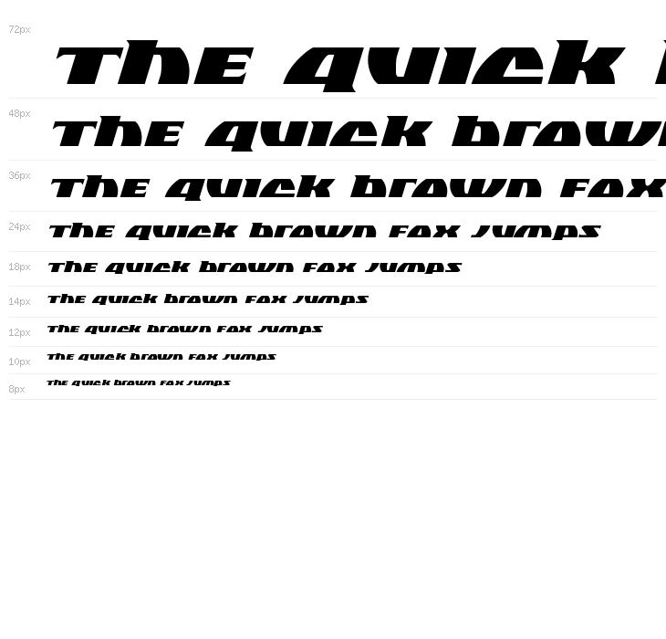 Black Bishop Expanded Italic Waterfall