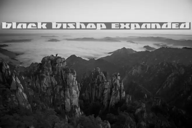 Black Bishop Expanded Font examples