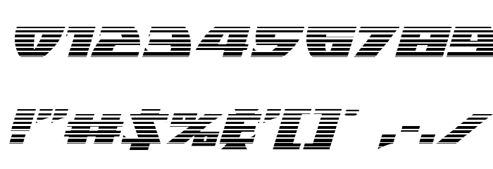 Black Bishop Gradient Italic Font OTHER CHARS