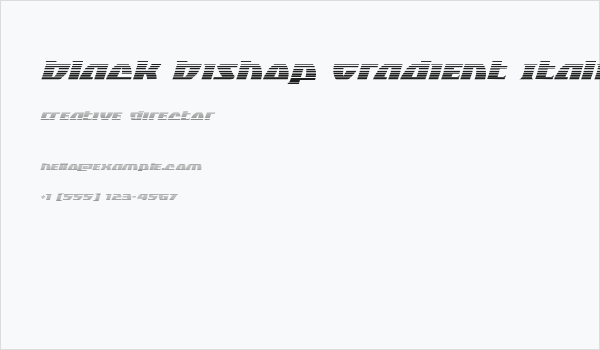 Black Bishop Gradient Italic Business Card