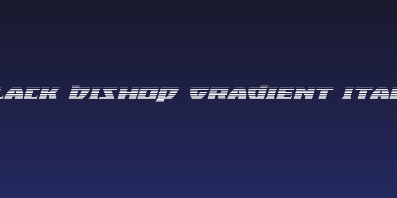 Black Bishop Gradient Italic Social Header