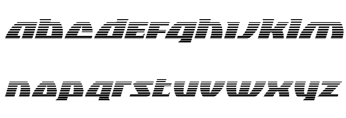 Black Bishop Gradient Italic Font LOWERCASE