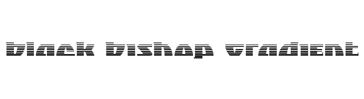 Black Bishop Gradient Font