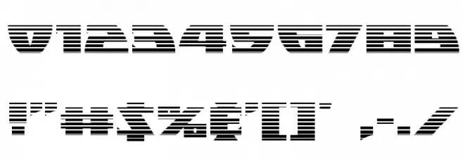 Black Bishop Gradient Font OTHER CHARS