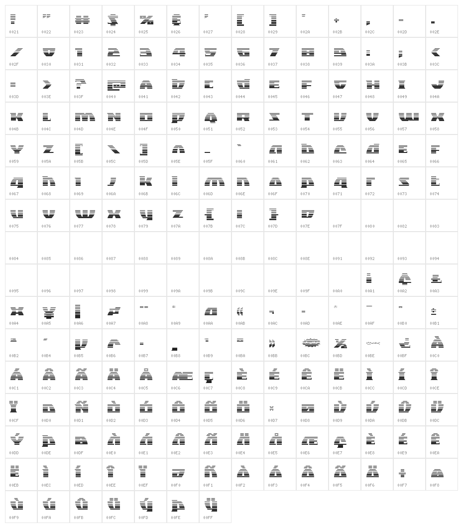 Black Bishop Gradient Character Map