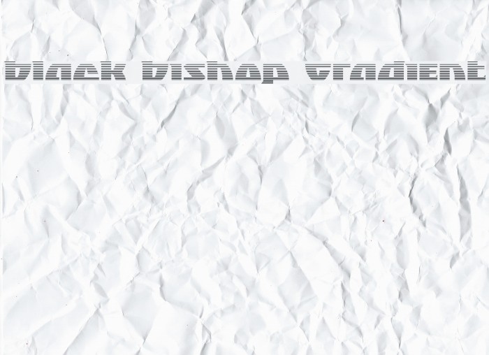 Black Bishop Gradient Font examples