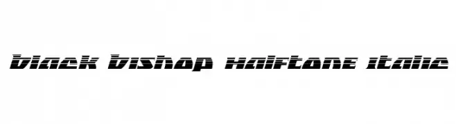 Black Bishop Halftone Italic  font caratteri gratis