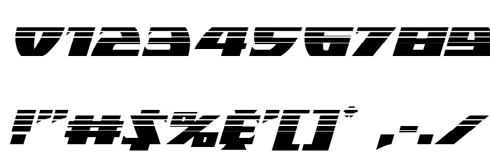 Black Bishop Halftone Italic Font OTHER CHARS