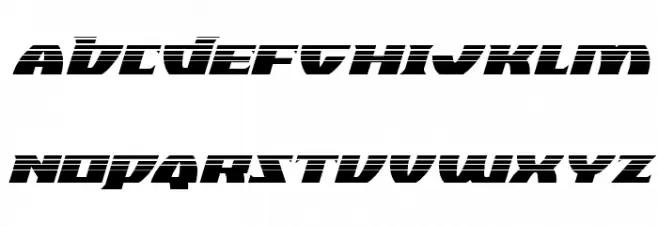 Black Bishop Halftone Italic Schriftart Groß